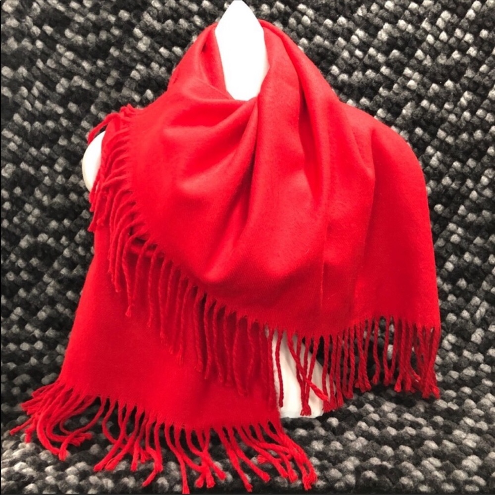 LUXURY PASHMINA Red scarf wrap large soft